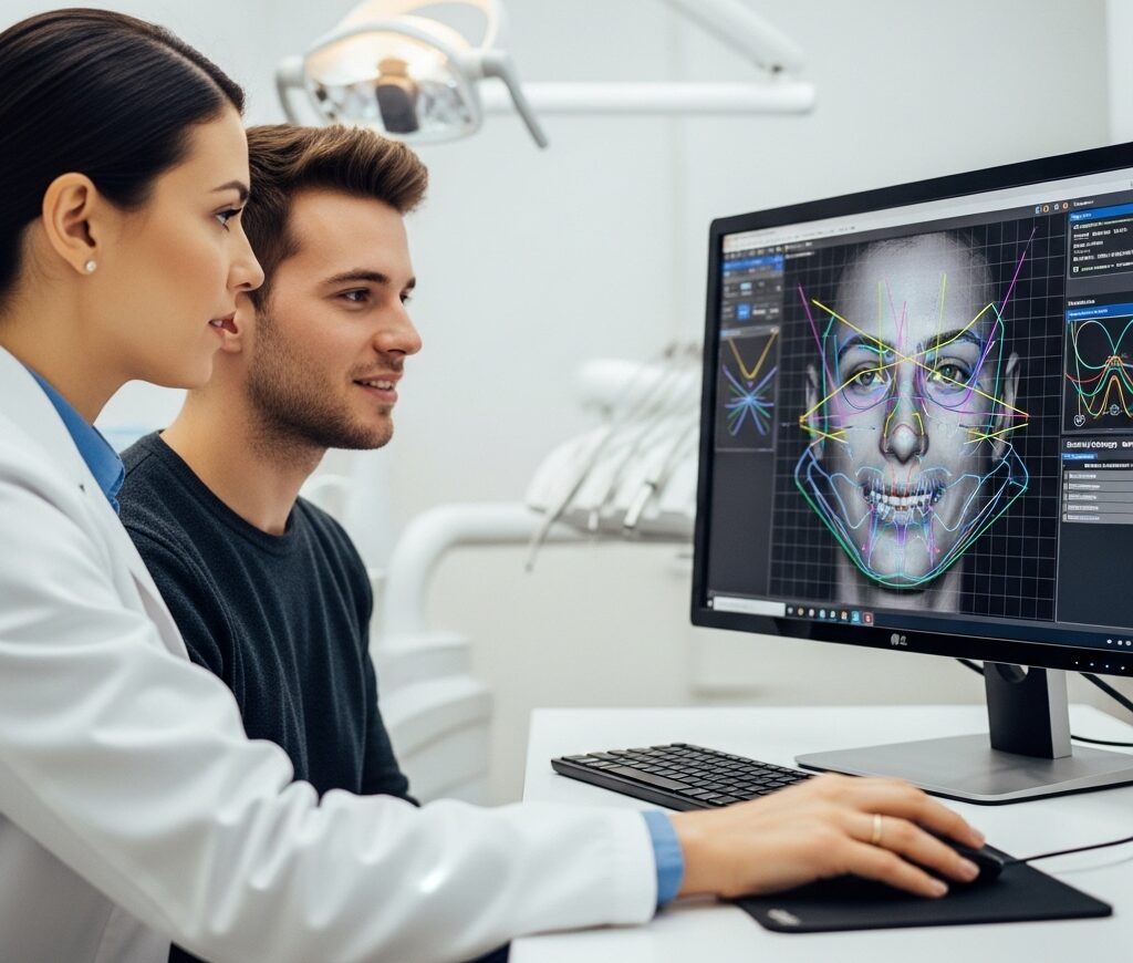 Face-guided smile design planning for porcelain veneers