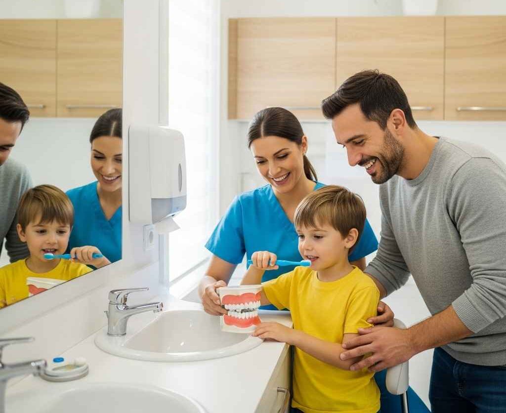 Family-friendly cavity prevention guidance including hygiene coaching and preventive care.